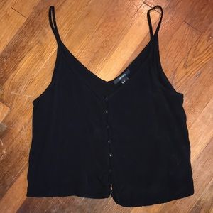 Sheer button down cami